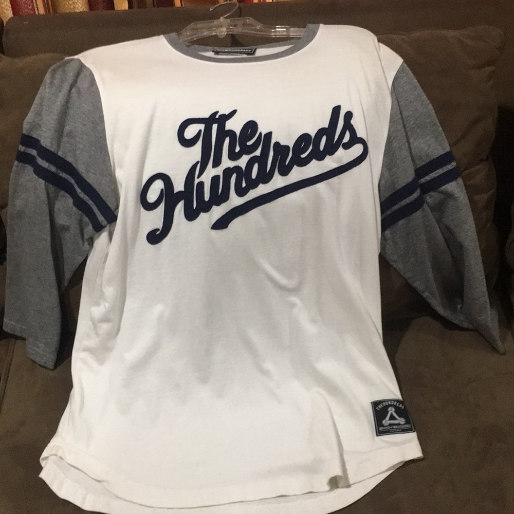 White Grey and Blue the hundreds 3/4 Sleeve